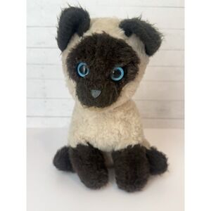 Vintage 1977 American Greetings Siamese Cat Plush Blue Eyes Stuffed Animal Toy